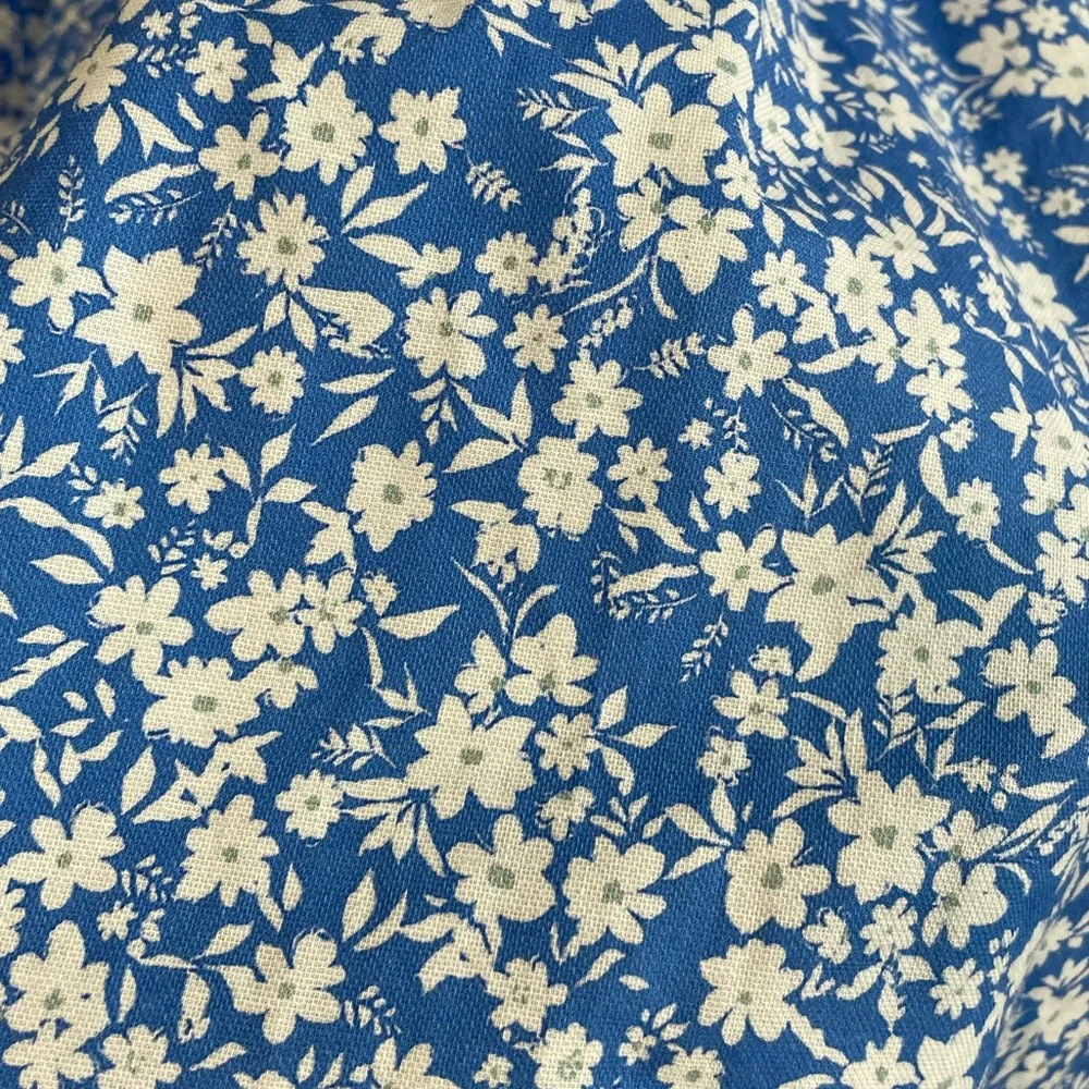 Tuckernuck Blue Floral Split-Neck Blouse - Picture 10 of 15